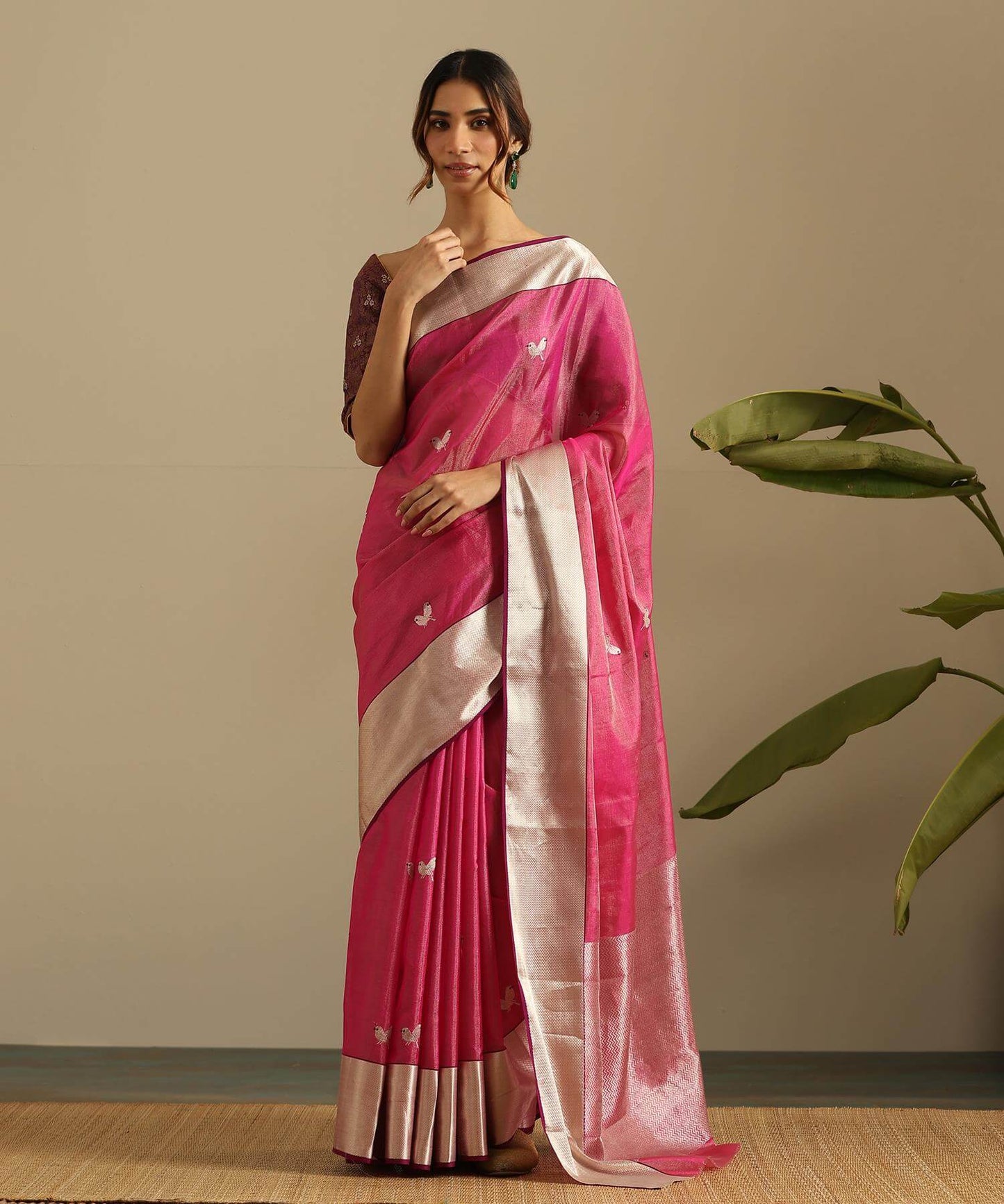 Chanderi Silk Saree Weaverstory PSWY23SRN16229