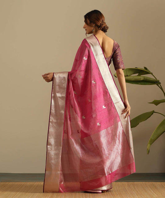 Chanderi Silk Saree Weaverstory PSWY23SRN16229