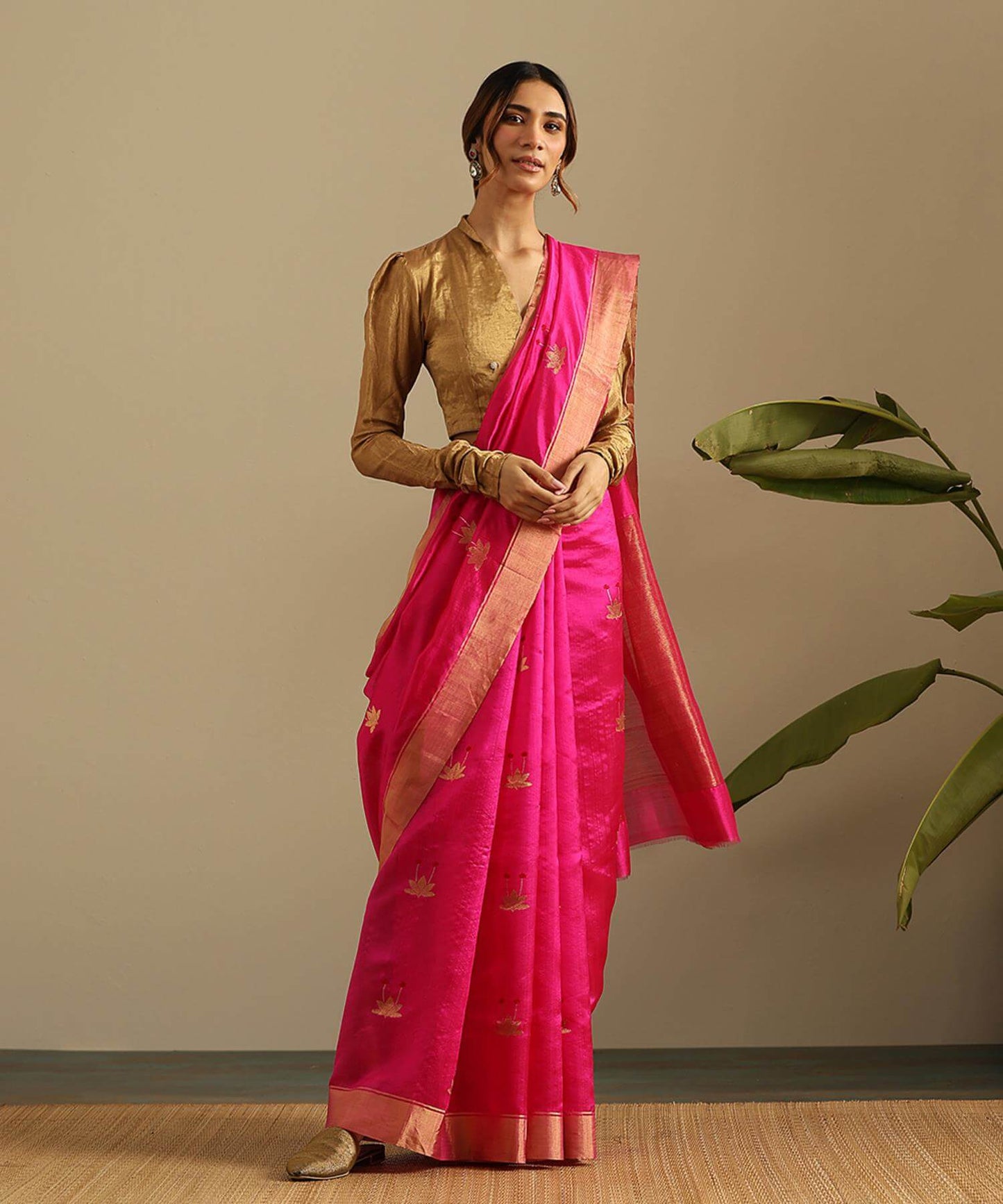 Weaverstory Chanderi Silk Saree PSWY23SRN16310