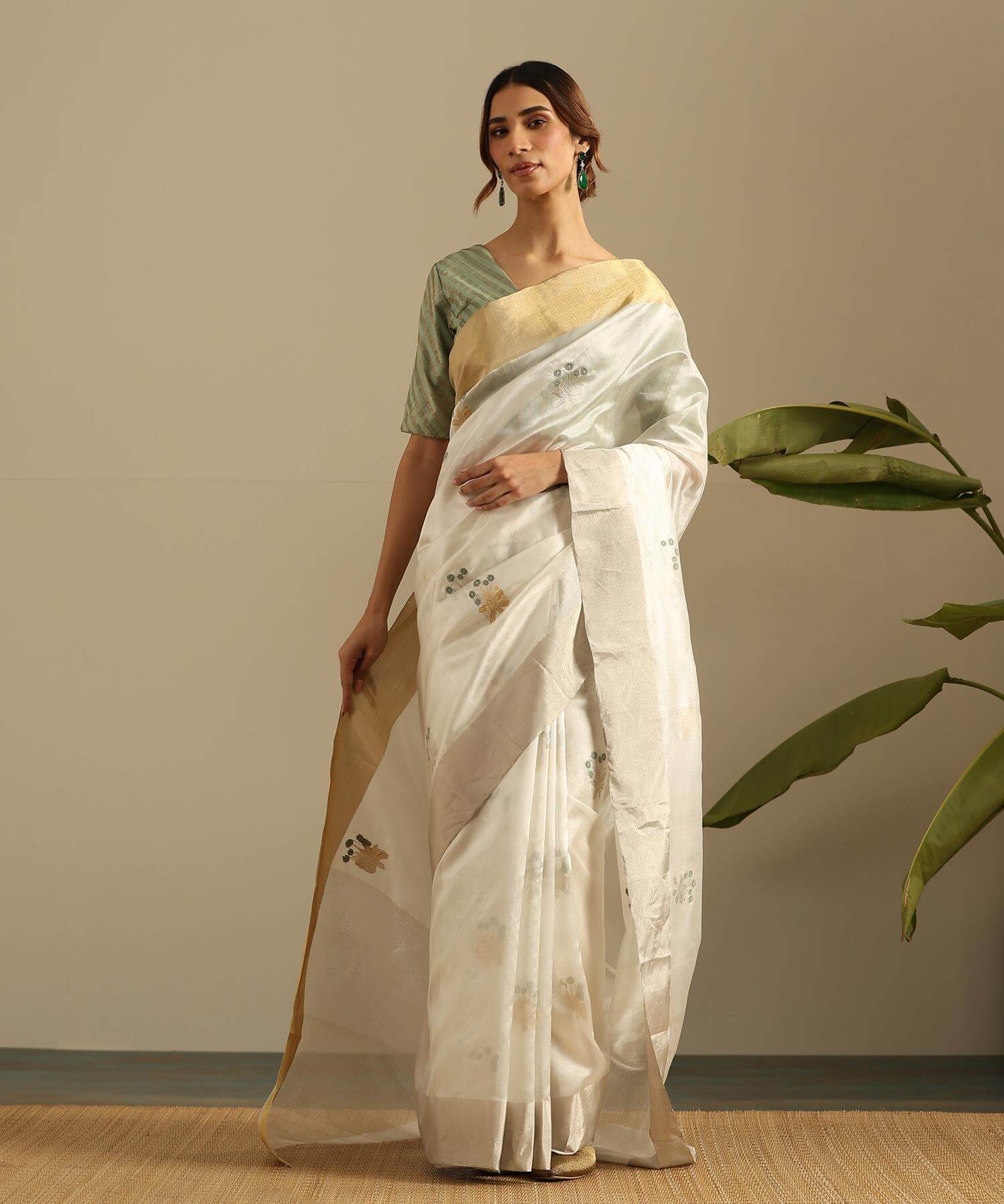 Pure Banarasi Chanderi Silk Sarees  by Weaverstory PSWY23SRN16287