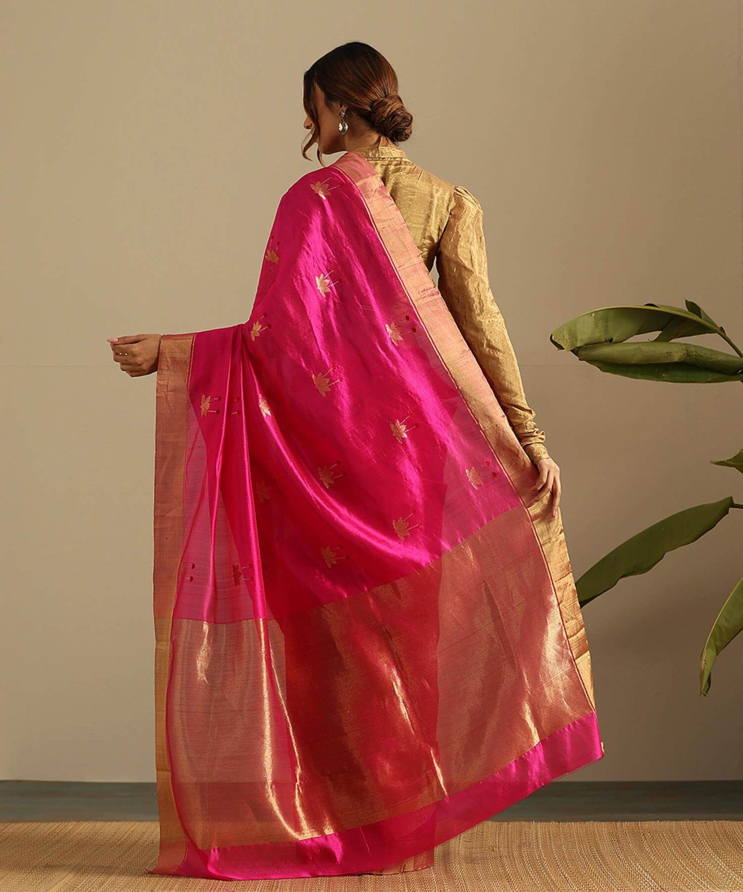 Weaverstory Chanderi Silk Saree PSWY23SRN16310