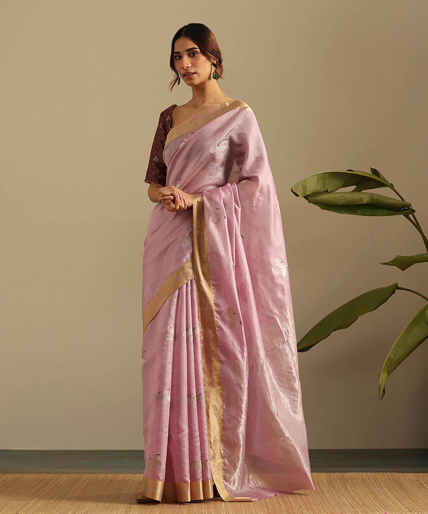 Weaverstory Chanderi Silk Saree PSWY23SRN16301