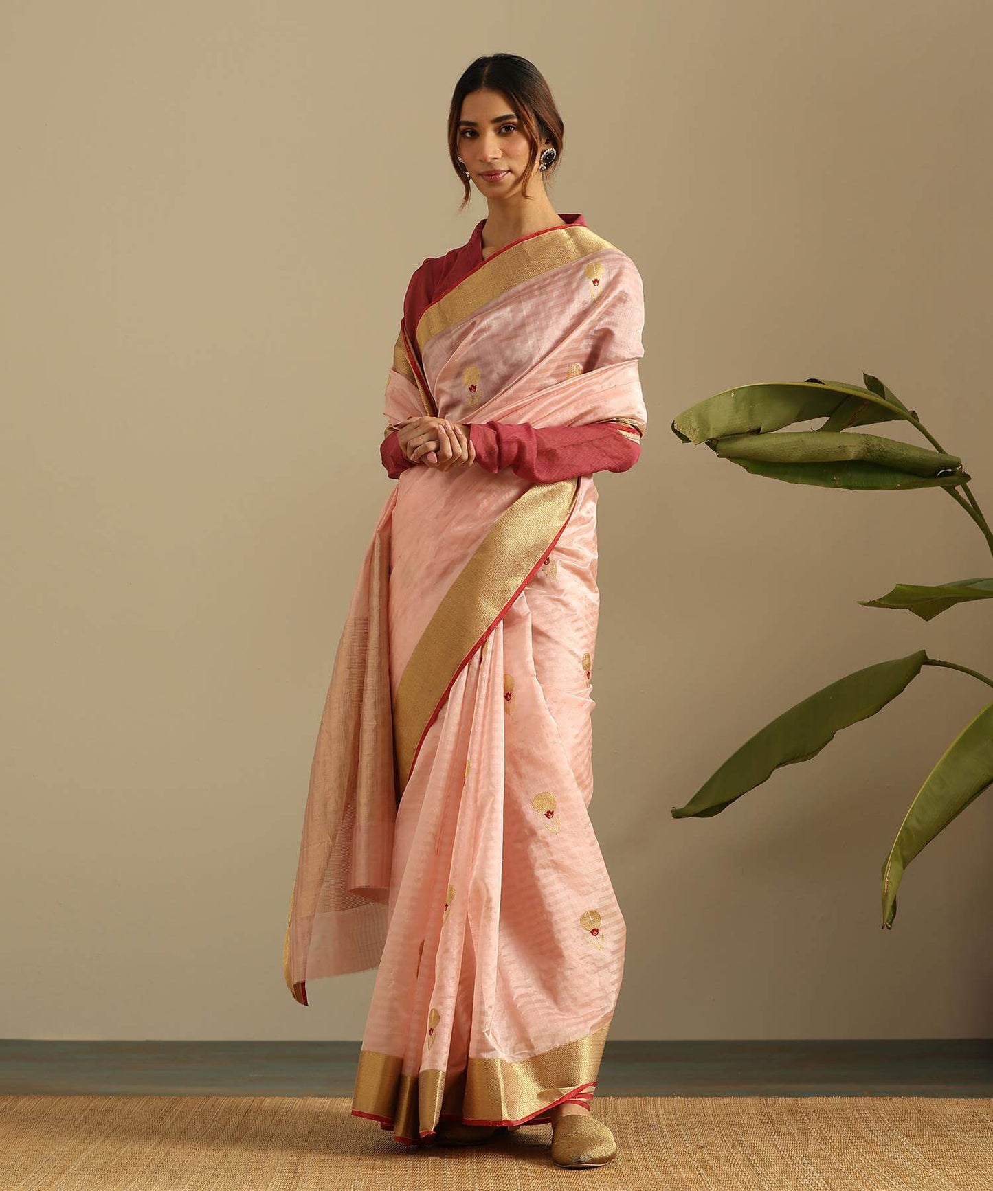 Weaverstory Chanderi Silk Saree PSWY23SRN16241