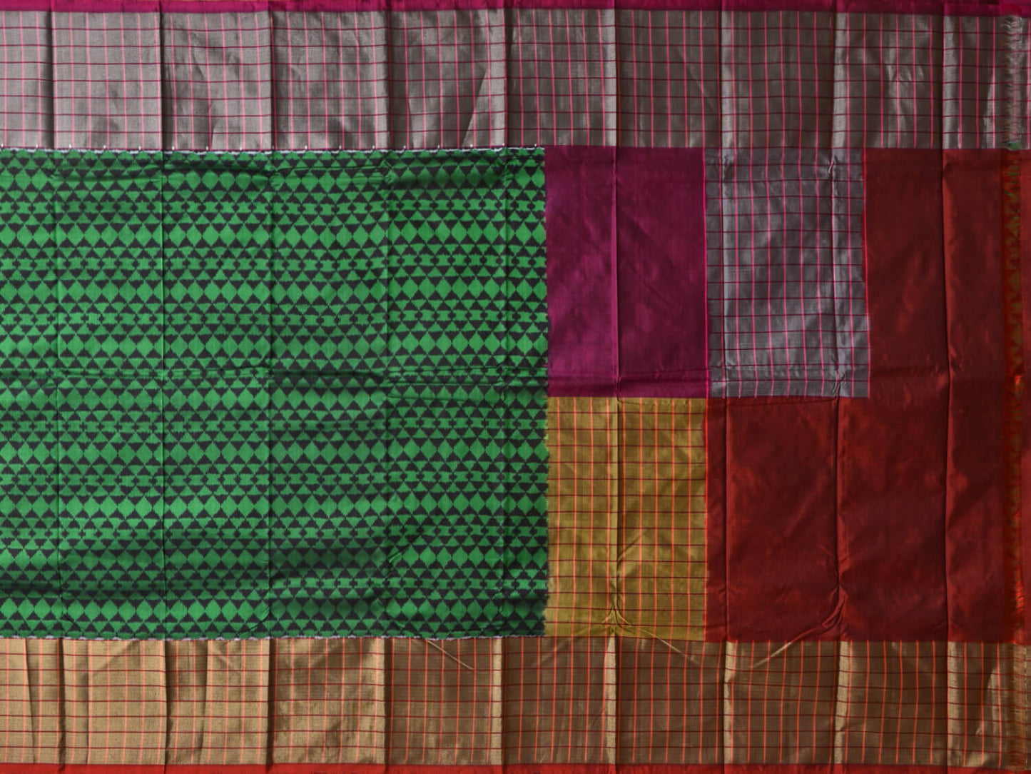 Pochampally Ikat Silk Saree by Ghanshyam Sarode PSGS28I0858