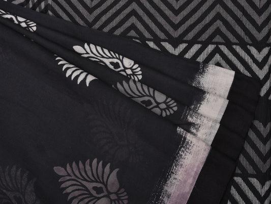 Block-Printed Cotton Saree by Ghanshyam Sarode PSGS28O0308