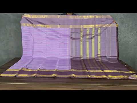 Lavender Veldhari Kanjivaram Silk Saree with Retta Patta Border | PSSR014836