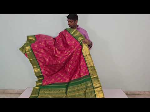 Wedding Kanjivaram silk saree with zari checks | Sita mahalakshmi PSSM05SMLRAM240314