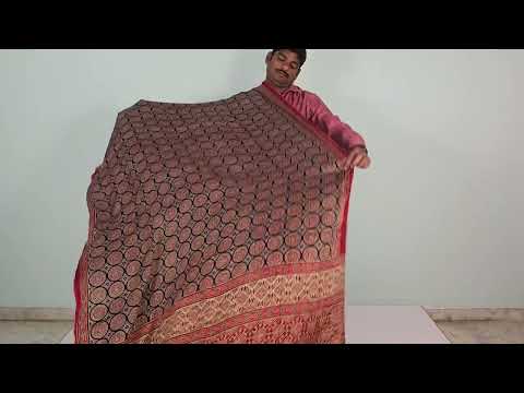 Ajrakh cotton modal saree Chakor PSCK260225