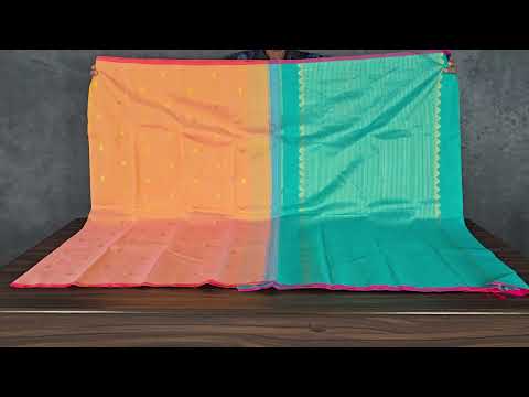 Peach Borderless Kanjivaram Silk Saree by Shreenivas Silks PSSR014839