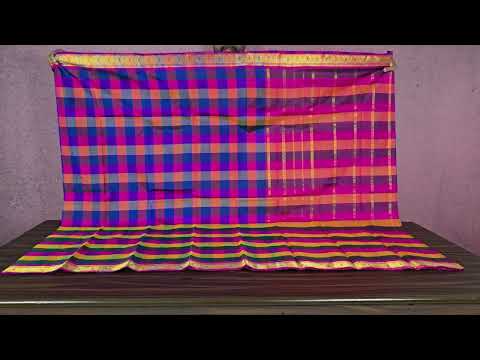 Multi Colour checked Kanjivaram Silk Saree by Shreenivas Silks PSSR014720