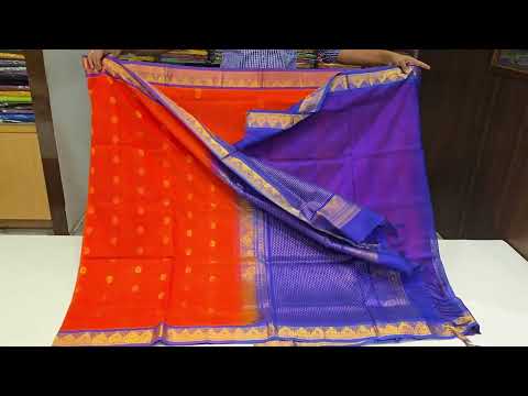 Fanta Orange Silk Cotton Saree PSSR014522