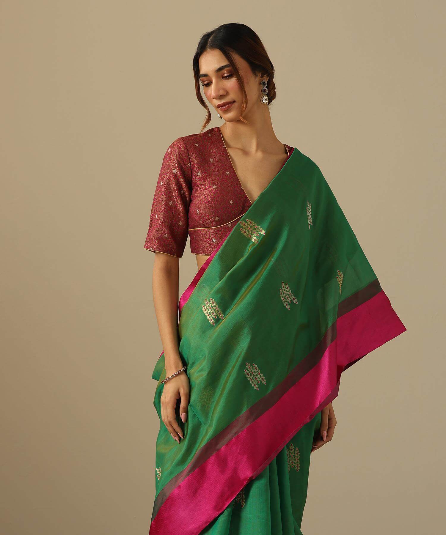 Chanderi Silk Saree PSWY23SRN16235