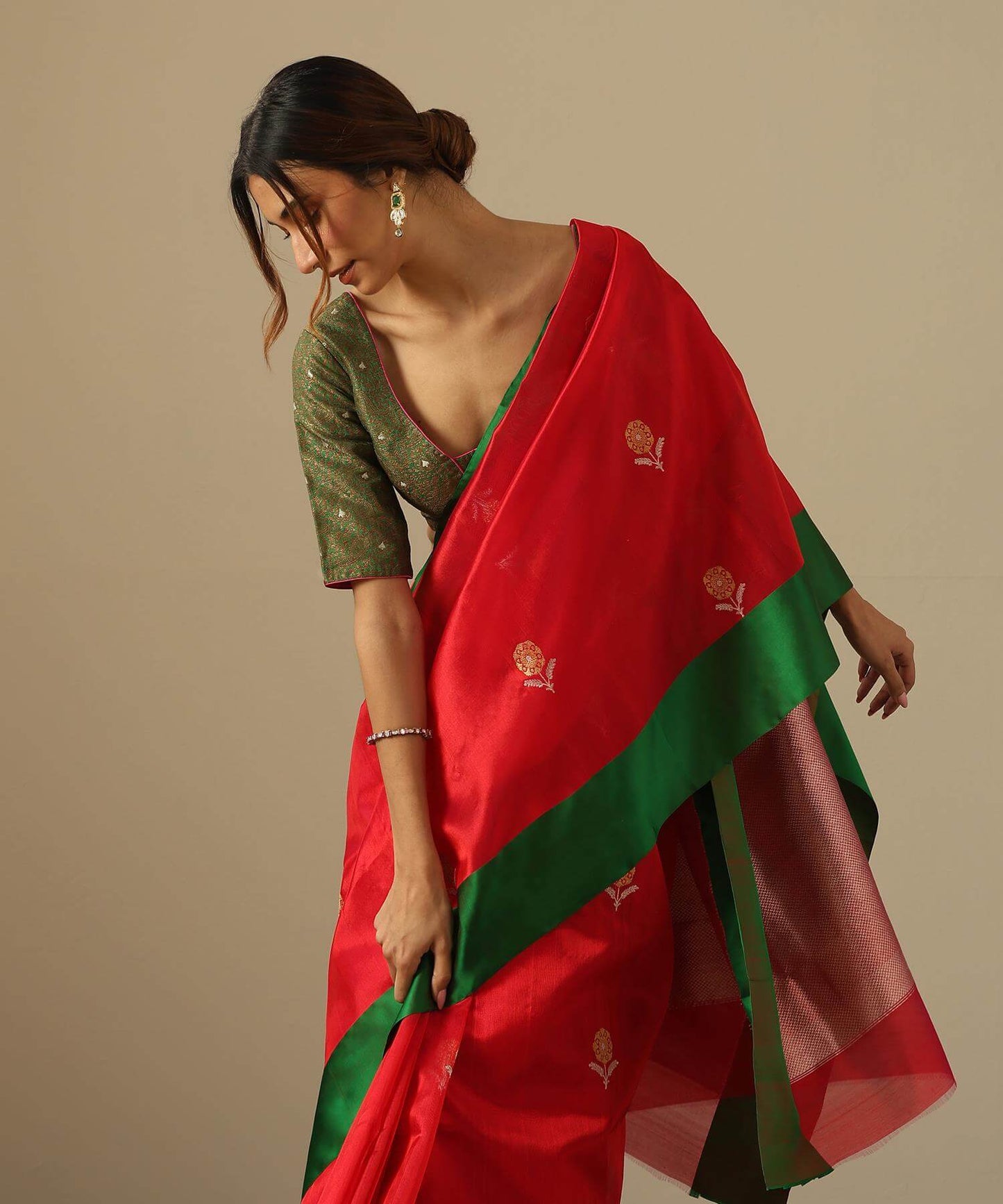 Weaverstory Chanderi Silk Saree PSWY23SRN16259