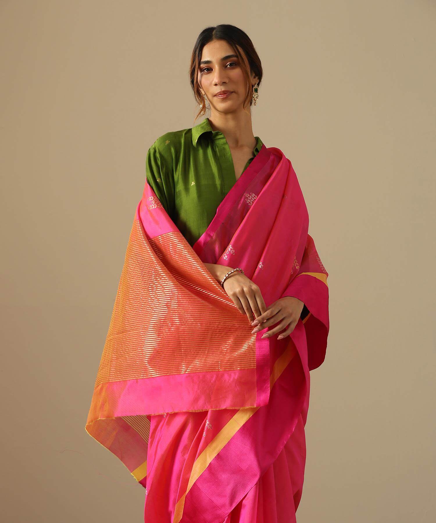 Chanderi Silk Saree PSWY23SRN16236