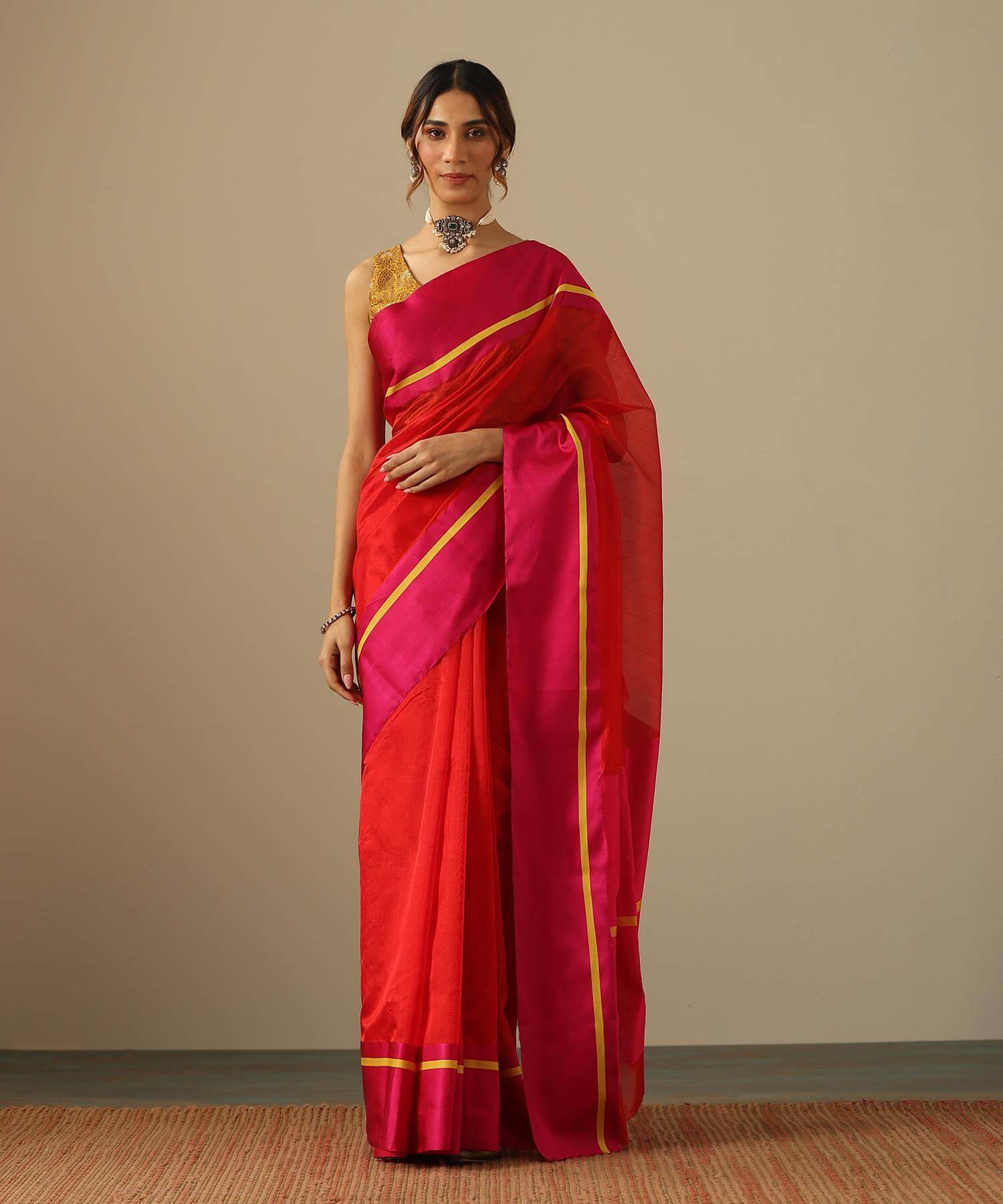 Weaverstory Chanderi Silk Saree PSWY23SRN16305