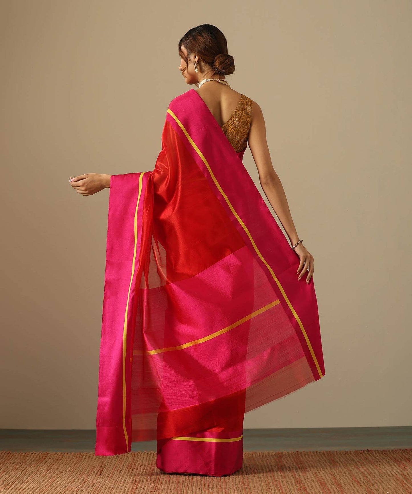 Weaverstory Chanderi Silk Saree PSWY23SRN16305