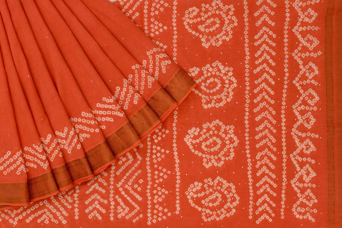 Chakor Bandhani Mangalgiri cotton saree PSCK260029