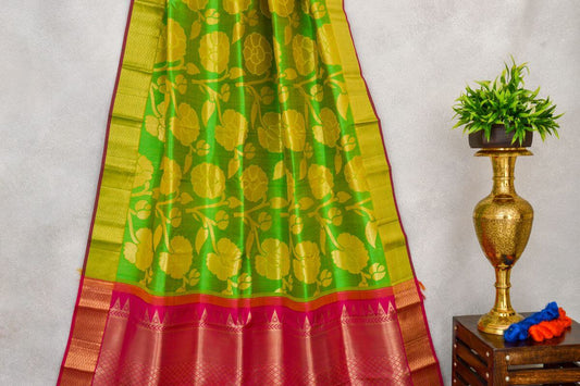 Bridal Kanjivaram silk saree PSSM05OGOS04